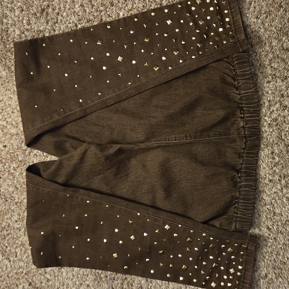 DG2 Brown Embellished Jeans - Picture 3 of 5